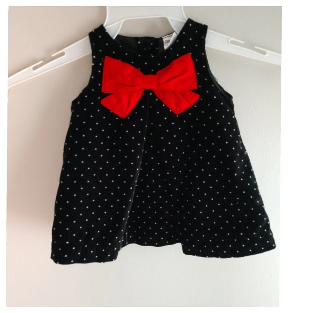 Red Bow Polka Dot Dress